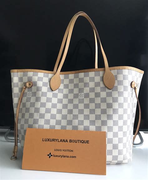 borse louis vuitton usate damier azur neverfull iniziali|louis vuitton neverfull tote.